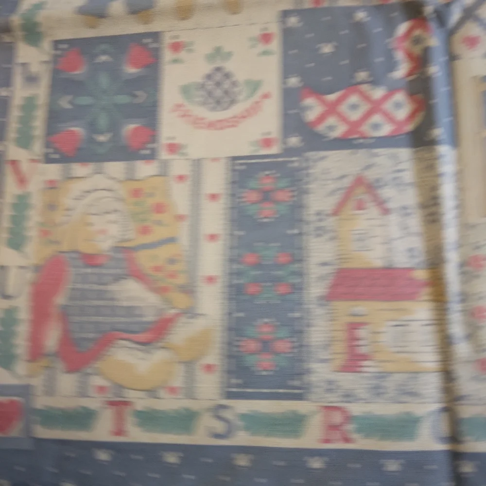 FABRIC PILLOW PANELS Vintage Alphabet Pillow Panel Quilt Square